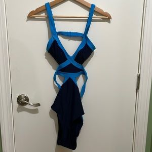 Blue One Piece Swimsuit